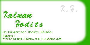 kalman hodits business card